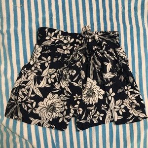 Floral Flowy High-Rise Shorts
